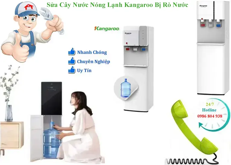Sửa cây nước nóng lạnh kangaroo bị rò nước tại Hà Nội