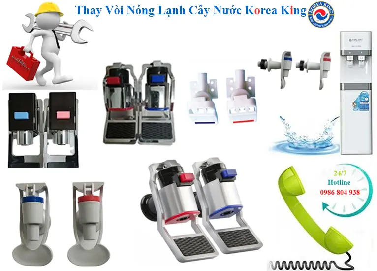 Thay vòi cây nước Korea King chính hãng