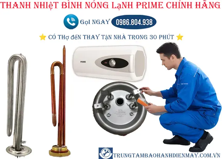 Thay thanh đốt bình nóng lạnh Prime tại Hà Nội