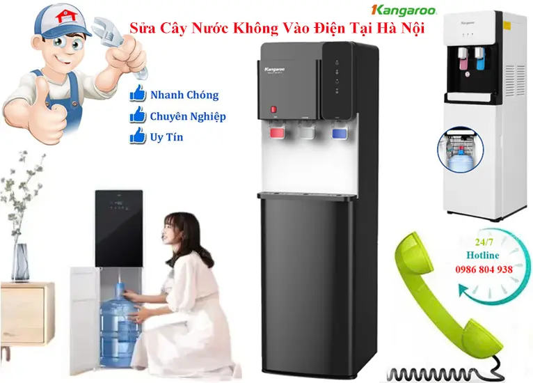 Sửa cây nước nóng lạnh kangaroo không vào điện tại Hà Nội