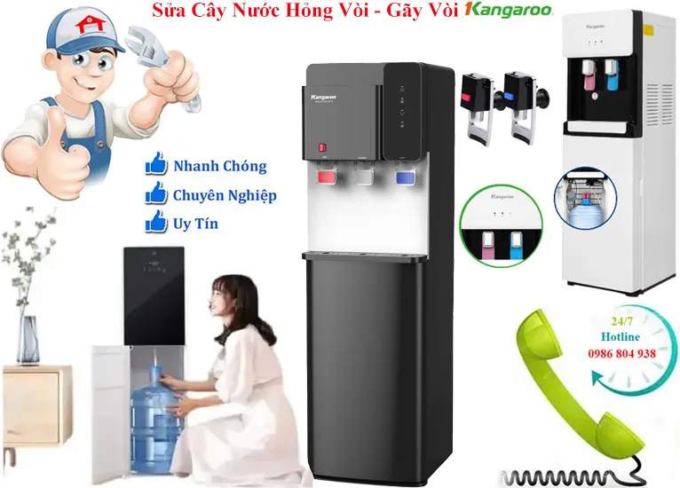 Sửa vòi nóng lạnh cây nước kangaroo tại Hà Nội