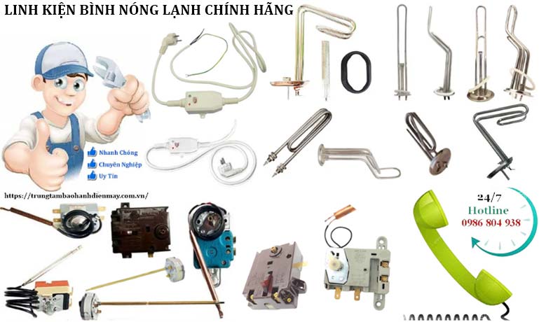 Cung Cap Linh Kien Binh Nong Lanh Prime chinh hang