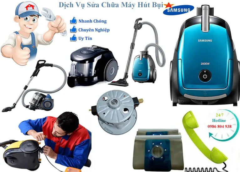 Thợ sửa máy hút bụi Samsung tại nhà Hà Nội