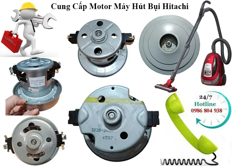 Thay Motor máy hút bụi Hitachi chính hãng, giá rẻ