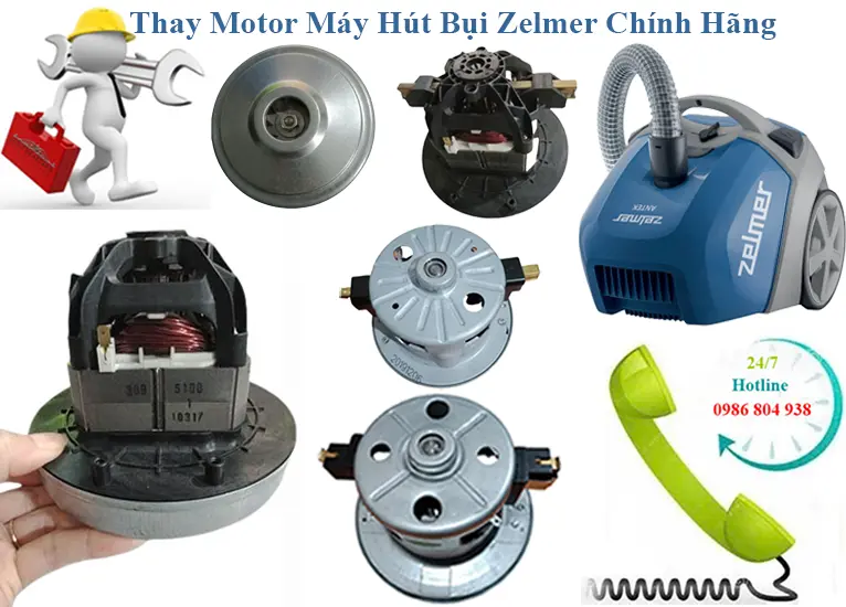 Thay motor máy hút bụi Zelmer chính hãng