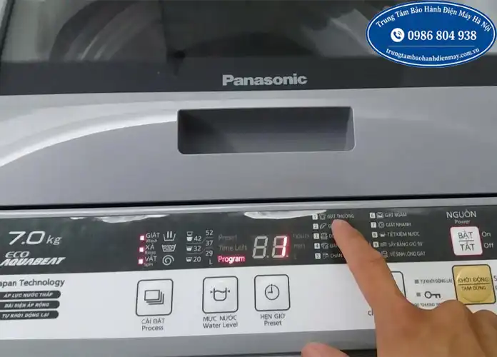 Kiểm tra mã lỗi trên bo mạch máy giặt Panasonic