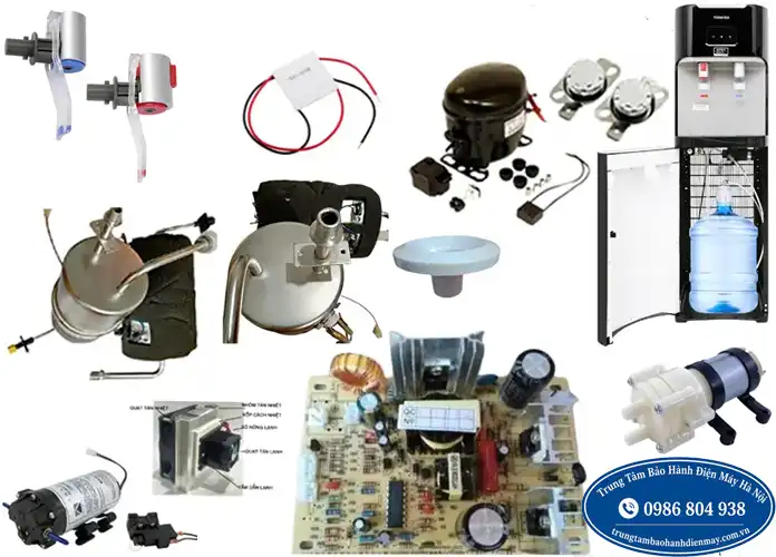 Kiểm tra linh kiện cây nước nóng lạnh Toshiba tại Hà Nội