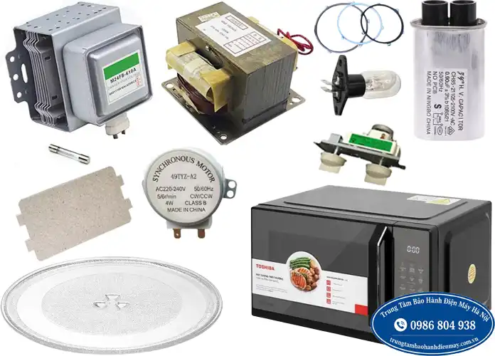 Thay linh kiện lò vi sóng Toshiba không nóng tại Hà Nội