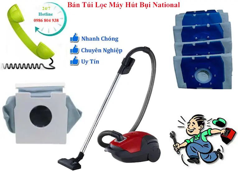 Bán túi lọc máy hút bụi National chính hãng