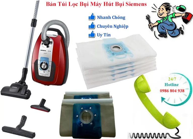 Bán túi lọc bụi máy hút bụi Siemens giao hàng toàn quốc