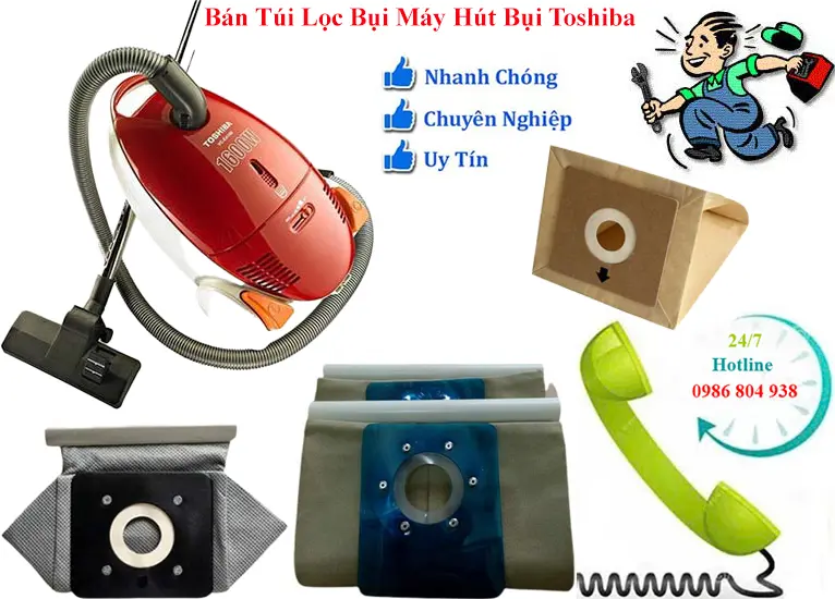 Bán túi lọc bụi máy hút bụi Toshiba giao hàng toàn quốc