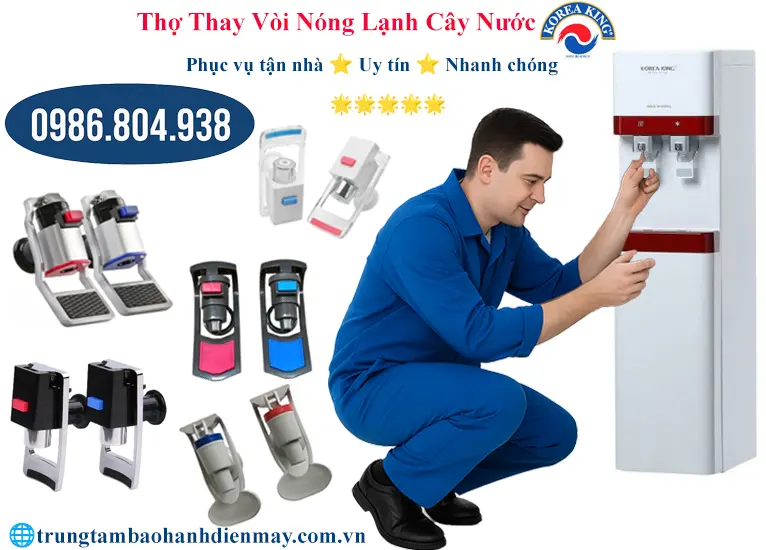 Thay vòi cây nước nóng lạnh Korea tại Hà Nội