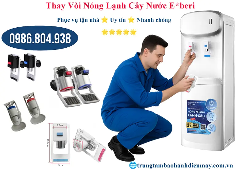 Thay vòi cây nước nóng lạnh EBenri tại Hà Nội