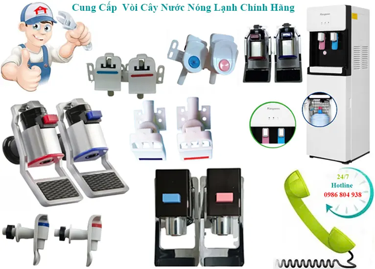Thay vòi nóng lạnh cây nước Sakerama tại nhà