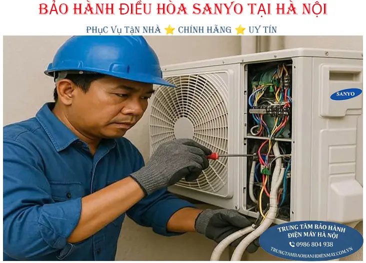 Bảo hành điều hòa Sanyo chính hãng tại Hà Nội