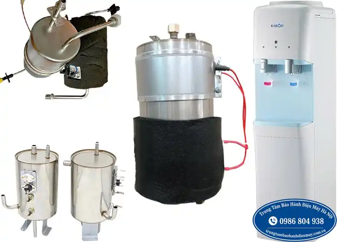 Kiểm tra bầu đun trên cây nước hút bình Karofi