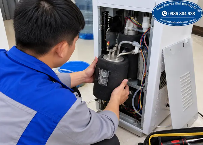 Kiểm tra và thay bầu đun cây nước Midea tại Hà Nội