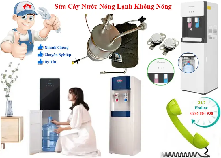 Sửa cây nước Korea King không nóng tại Hà Nội