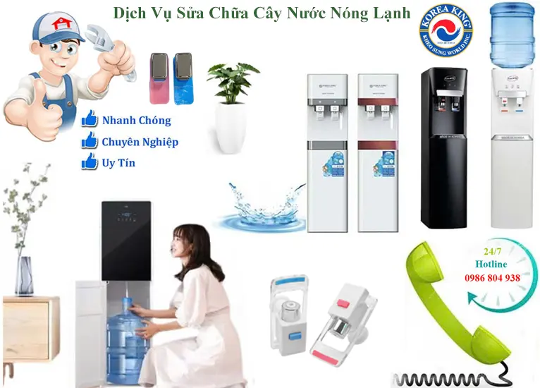 Sửa cây nước nóng lạnh Korea King tại Hà Nội