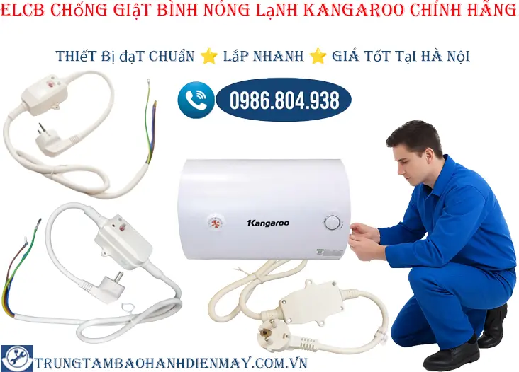 Lắp chống giật bình nóng lạnh Kangaroo chính hãng