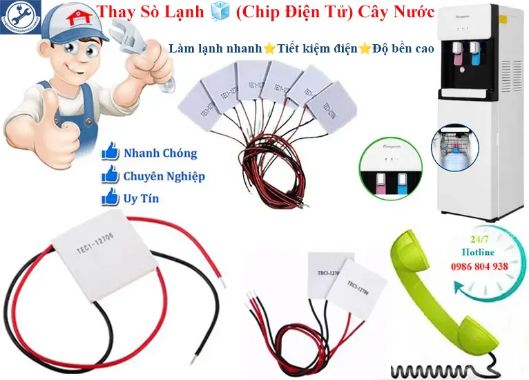 Thay Sò làm lạnh cây nước nóng lạnh tại Hà Nội
