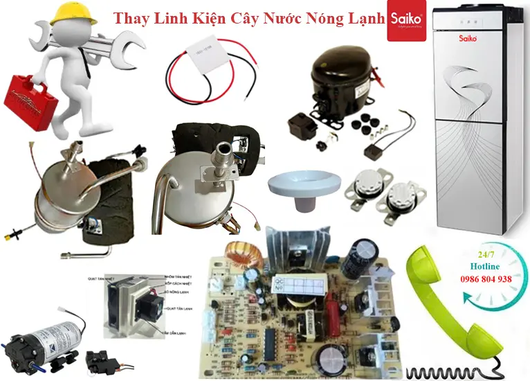 Thay linh kiện cây nước Saiko chính hãng