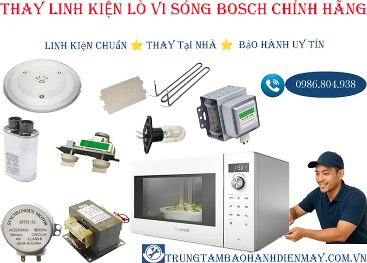 Thay linh kiện lò vi sóng Bosch chính hãng