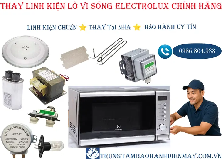 Thay linh kiện lò vi sóng Electrolux chính hãng