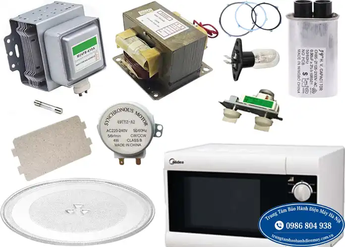 Thay linh kiện lò vi sóng Midea không nóng tại Hà Nội