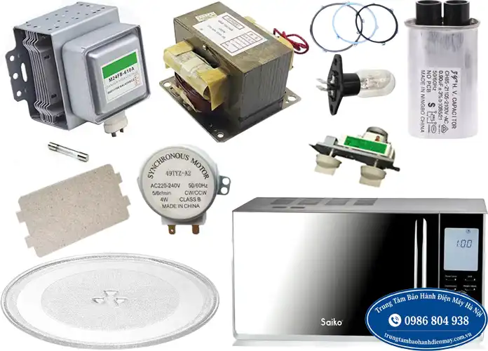 Thay linh kiện lò vi sóng Saiko không nóng tại Hà Nội