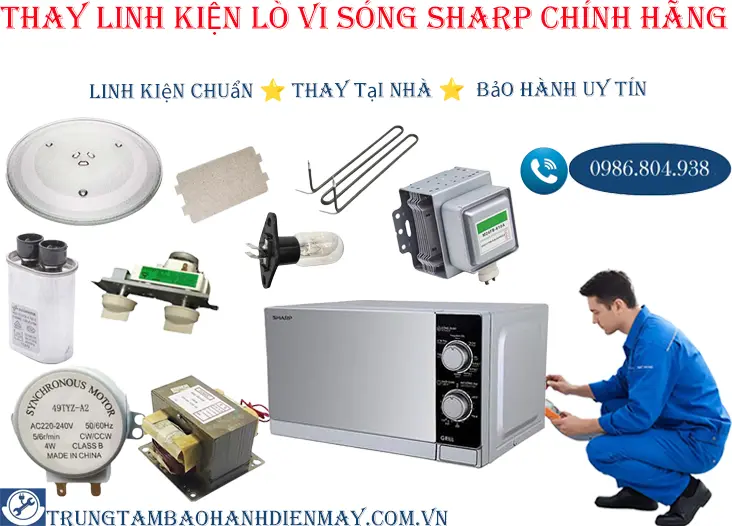 Thay linh kiện lò vi sóng Sharp chính hãng