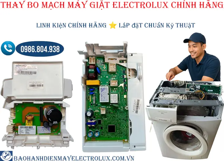 Thay bo mạch máy giặt Electrolux chính hãng