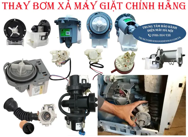 Thay bơm xả máy giặt chính hãng