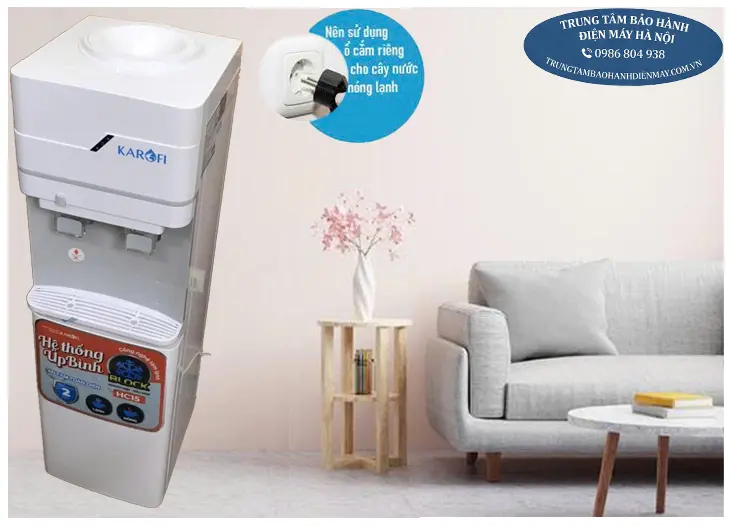 Sử dụng ổ cắm riêng cho cây nước nóng lạnh