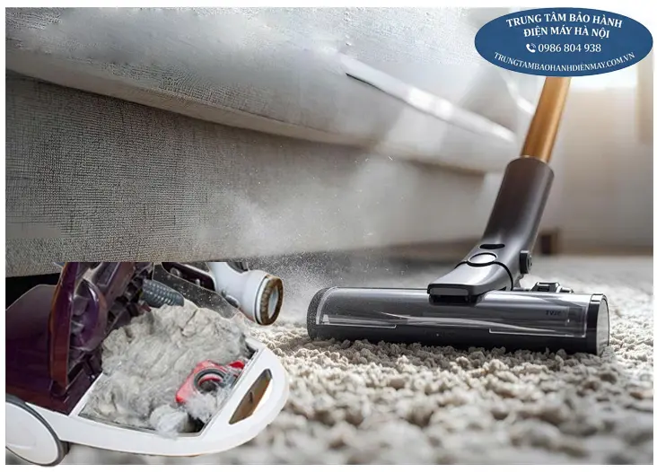 Không đổ rác máy hút bụi khiến lực hút yếu