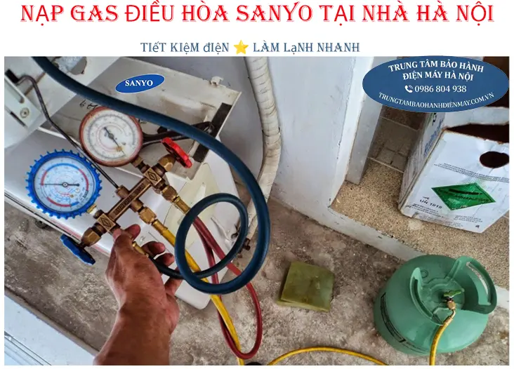 Nạp gas bổ sung điều hòa Sanyo giá rẻ