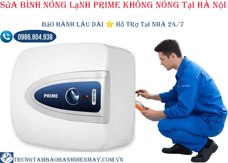 Sửa bình nóng lạnh Prime không nóng tại Hà Nội
