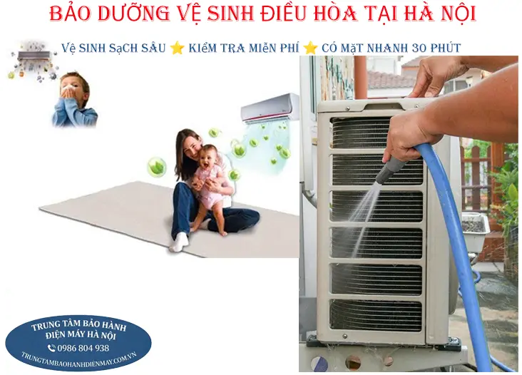Thợ bảo dưỡng vệ sinh điều hòa tại Hà Nội