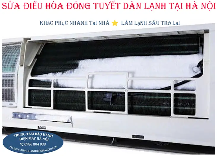 Sửa dàn lạnh điều hòa bị đóng tuyết