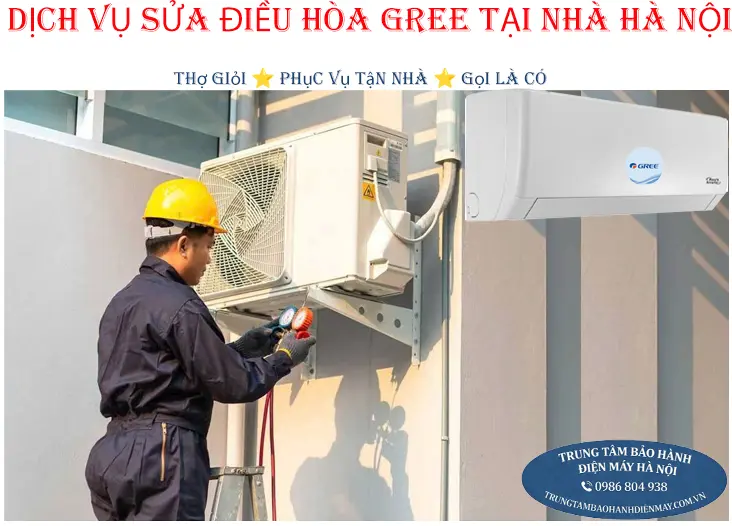 Thợ kỹ thuật nạp gas điều hòa Gree chuyên nghiệp