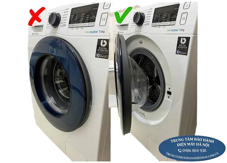 Nên mở cửa máy giặt sau khi giặt xong để tránh nấm mốc