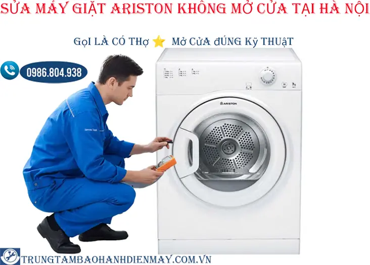 Sửa máy giặt Ariston hỏng khóa cửa, không mở cửa tại nhà