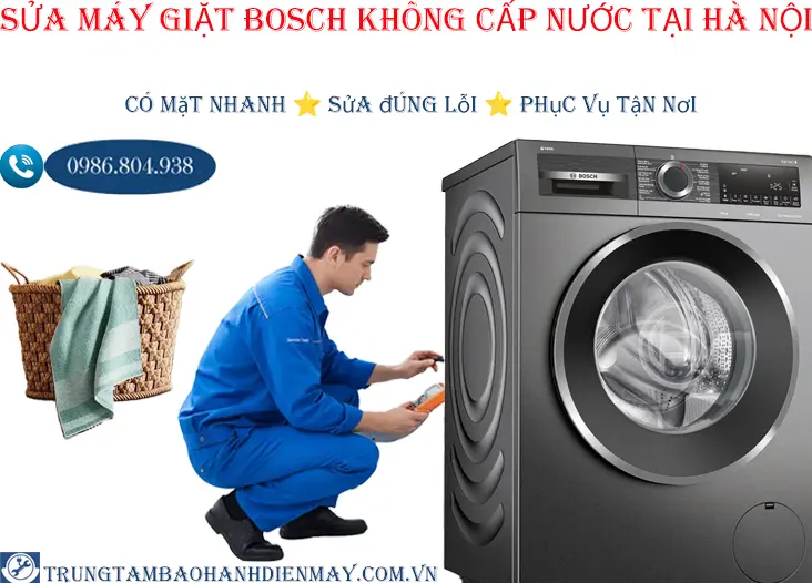 Thợ sửa máy giặt Bosch không cấp nước tại nhà khách