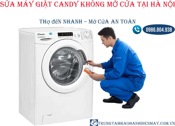 Sửa máy giặt Candy không mở cửa, hỏng khóa cửa giá rẻ