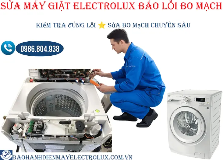 Thợ sửa máy giặt Electrolux báo lỗi nháy đèn tận nhà tại Hà Nội
