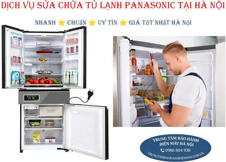 Sửa chữa tủ lạnh Panasonic báo lỗi bo mạch