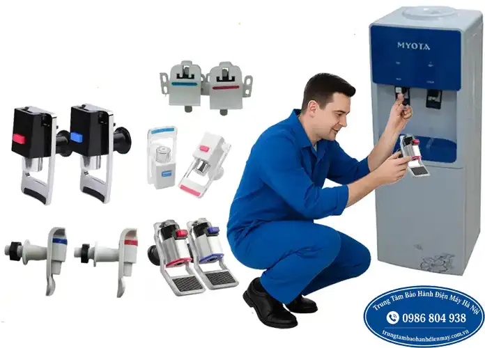 Kiểm tra vòi cây nước nóng lạnh Myota tại Hà Nội